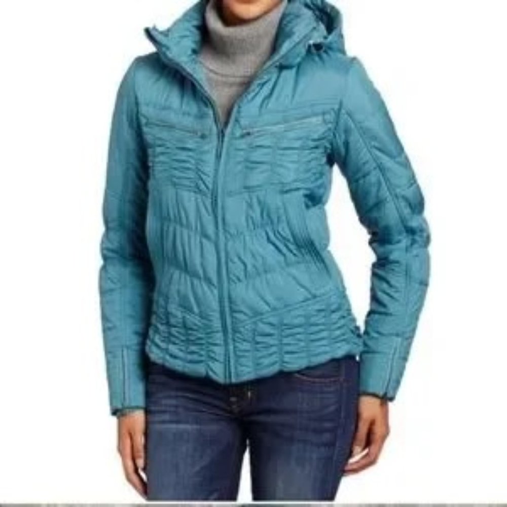 Prana Aqua Teal Puffer Jacket